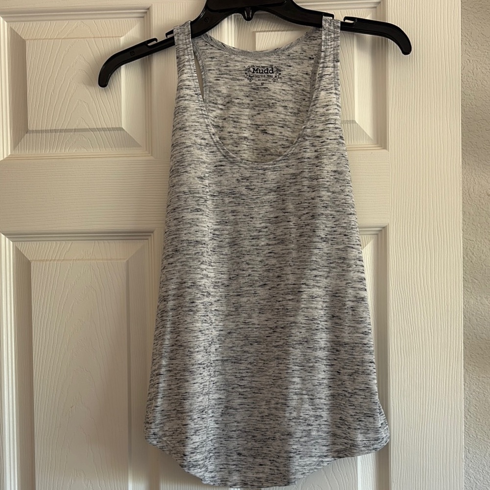 Mudd Heather Gray Women's Racerback Tank Top